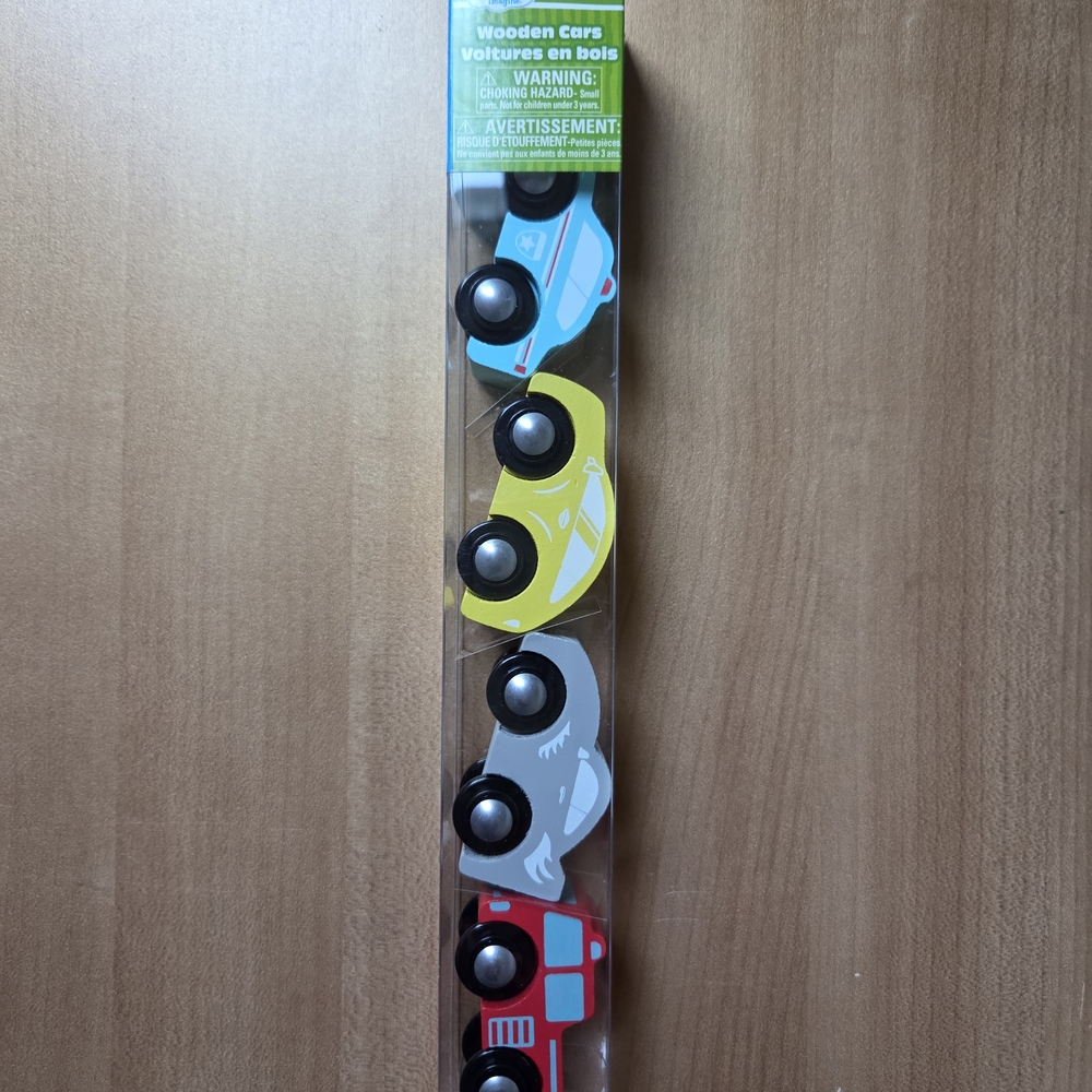 Colorful Wooden Toy Cars Set